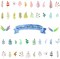 Ohuhu Markers for Adult Coloring Books: 36 Colors Coloring Markers Dual Tips Fine & Brush Pens Water-Based Art Markers for Kids Adults Drawing Sketching Bullet Journal Non-bleeding - Maui - White